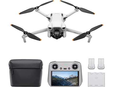 Pack DJI Mini 3 Vuela Más (DJI RC) – Dron Mini con cámara ligero y plegable con vídeo 4K Mi mochila dosmochilasymedia